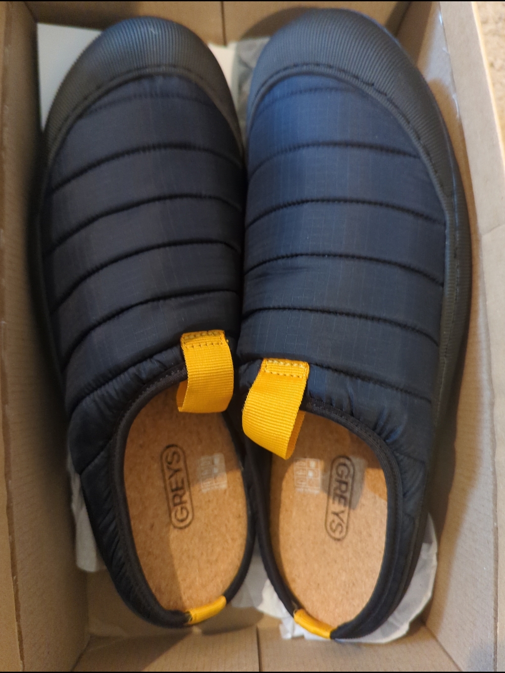 Brand New Greys Mens Black Ripstop Mule Slipper US 9 Huckberry NWT